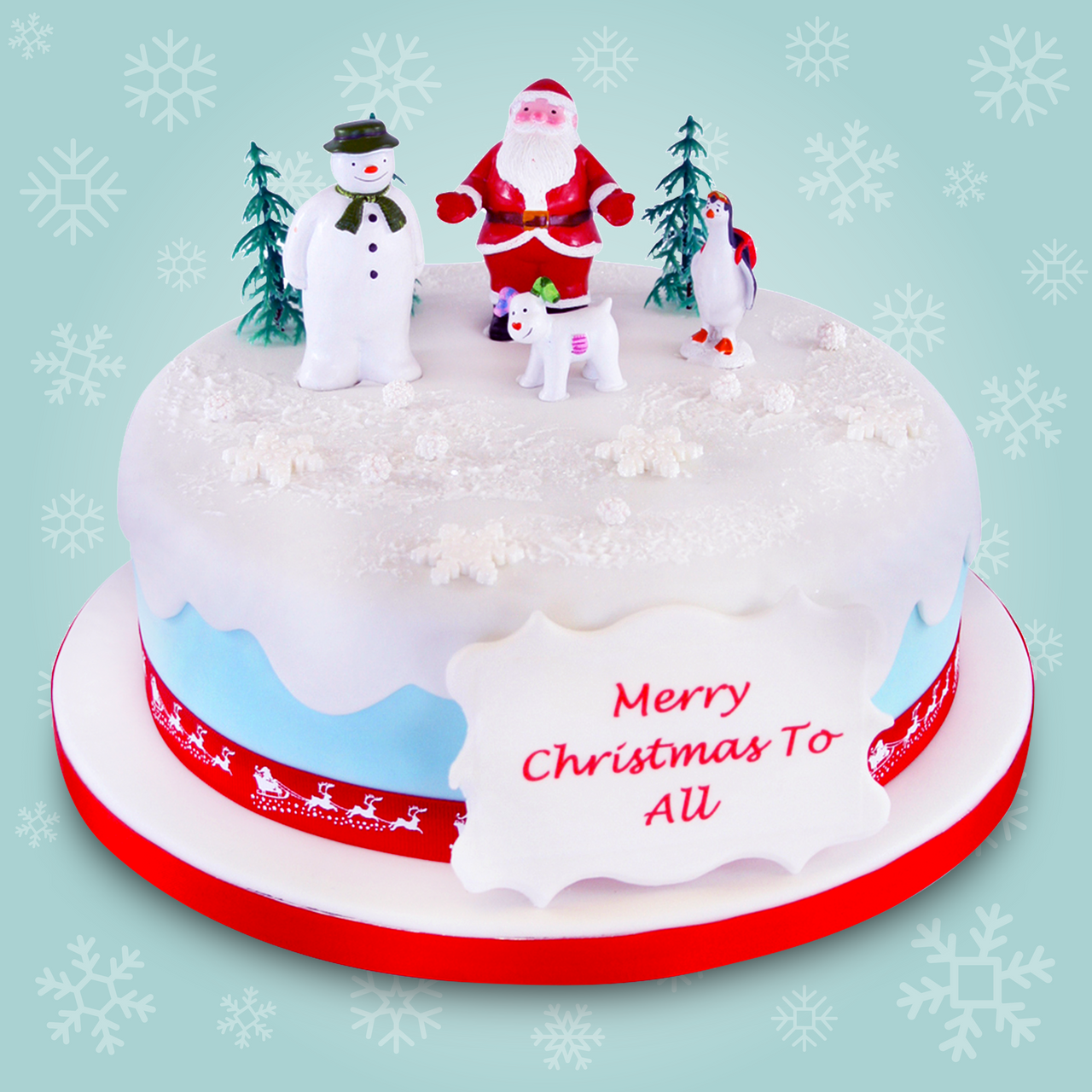Santa and Friends Christmas Cake
